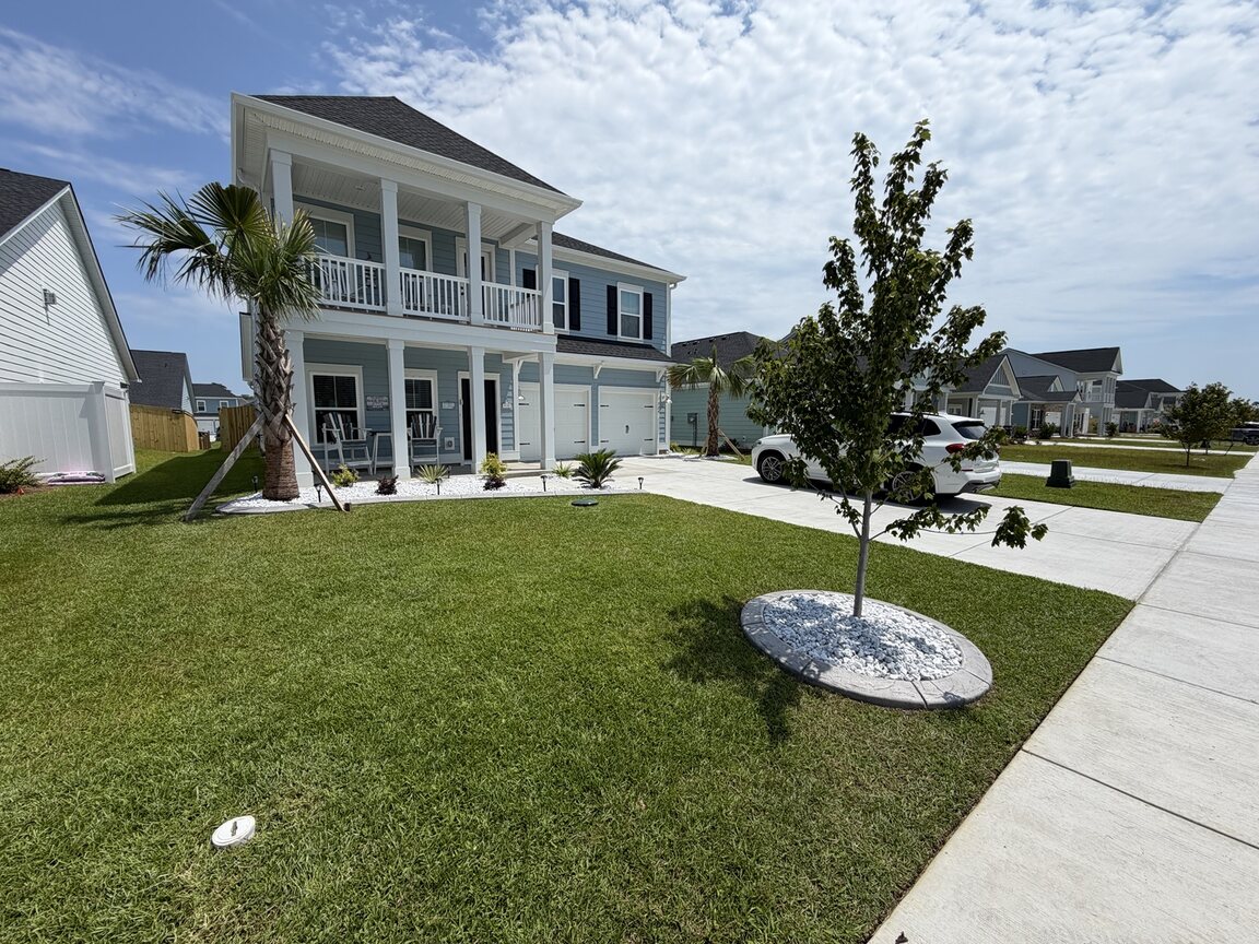 Completed GroundWorx coastal front-yard transformation
